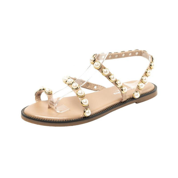 New Roman With Pearl Flat Bottom Casual And Comfortable - MRSLM