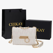 mini pearl chain crossbody bag, view 2 - MRSLM